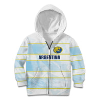 2026 Autumn Rugby Nations Argentina Custom Kid Hoodie Blue and White Stripes Pattern