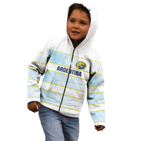 2026 Autumn Rugby Nations Argentina Custom Kid Hoodie Blue and White Stripes Pattern