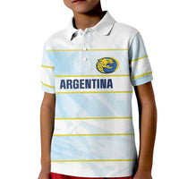 2026 Autumn Rugby Nations Argentina Custom Kid Polo Shirt Blue and White Stripes Pattern