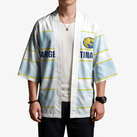 2026 Autumn Rugby Nations Argentina Custom Kimono Blue and White Stripes Pattern