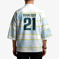 2026 Autumn Rugby Nations Argentina Custom Kimono Blue and White Stripes Pattern