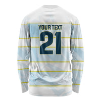 2026 Autumn Rugby Nations Argentina Custom Long Sleeve Shirt Blue and White Stripes Pattern