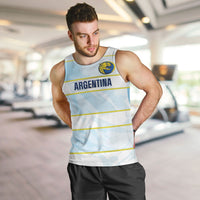 2026 Autumn Rugby Nations Argentina Custom Men Tank Top Blue and White Stripes Pattern