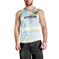 2026 Autumn Rugby Nations Argentina Custom Men Tank Top Blue and White Stripes Pattern