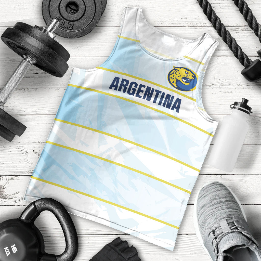 2026 Autumn Rugby Nations Argentina Custom Men Tank Top Blue and White Stripes Pattern