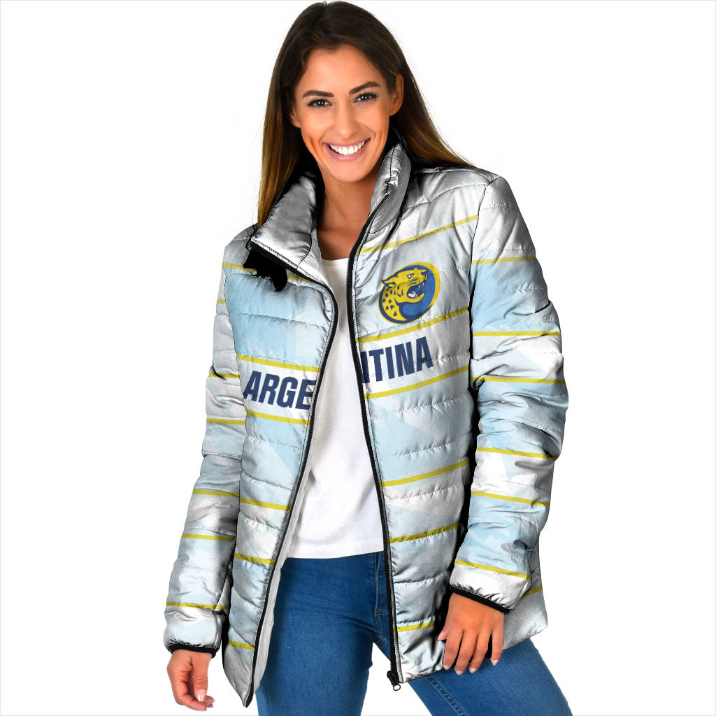 2026 Autumn Rugby Nations Argentina Custom Padded Jacket Blue and White Stripes Pattern