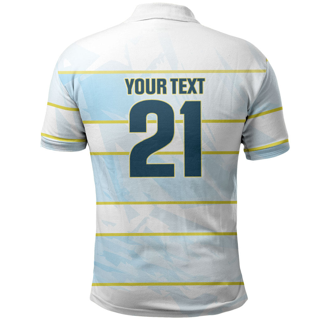 2026 Autumn Rugby Nations Argentina Custom Polo Shirt Blue and White Stripes Pattern
