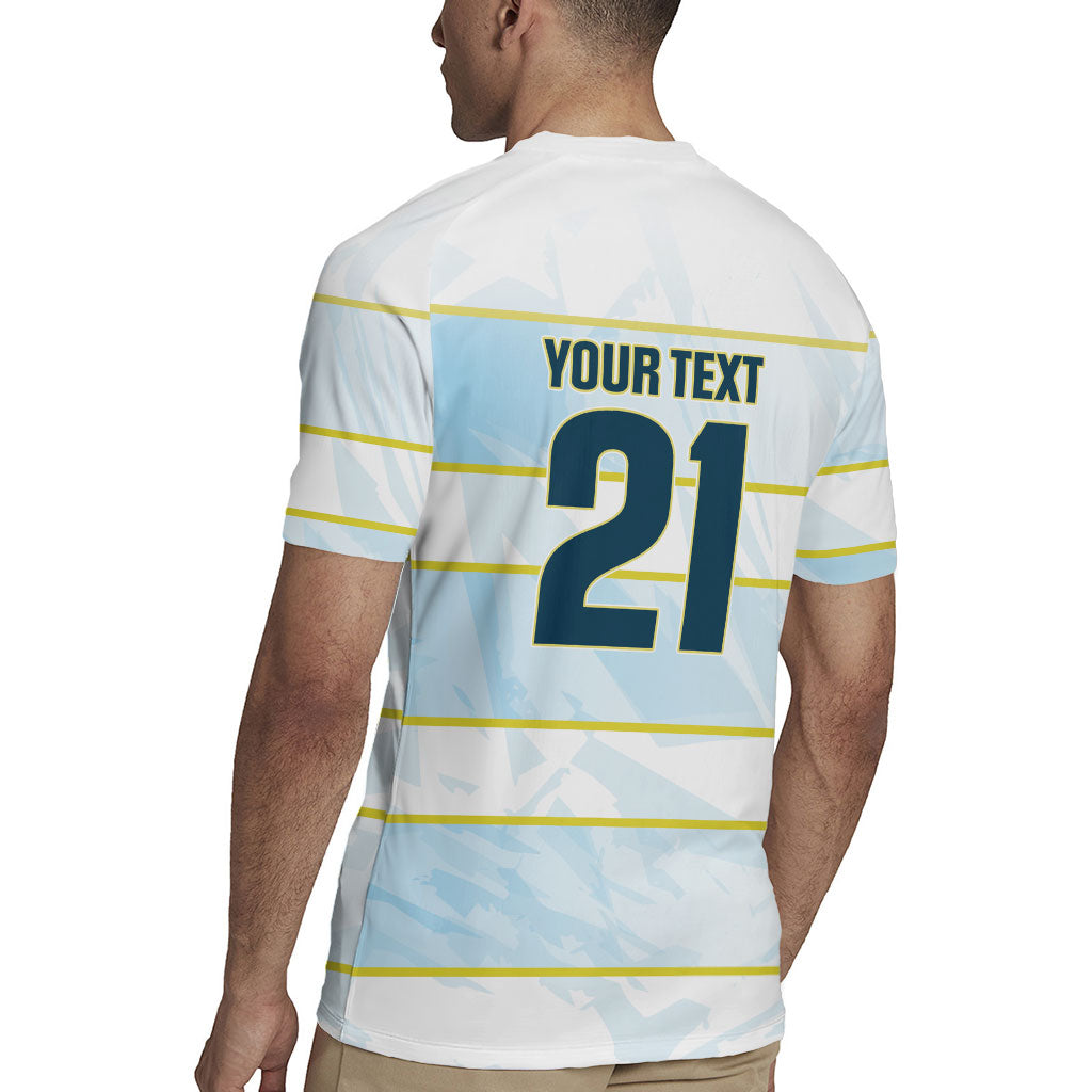 2026 Autumn Rugby Nations Argentina Custom Rugby Jersey Blue and White Stripes Pattern