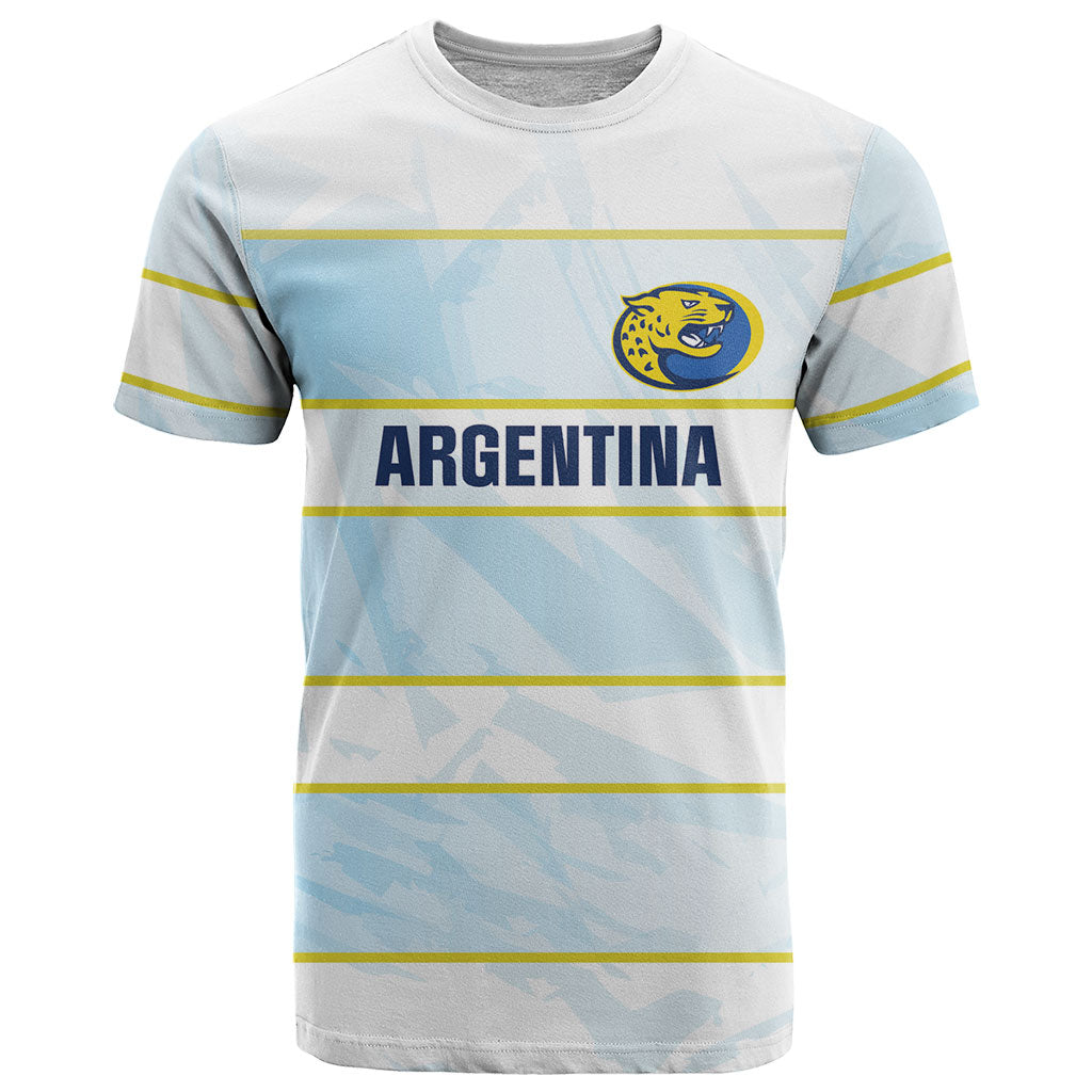 2026 Autumn Rugby Nations Argentina Custom T Shirt Blue and White Stripes Pattern
