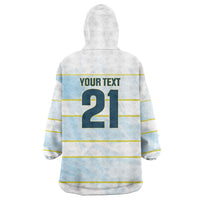 2026 Autumn Rugby Nations Argentina Custom Wearable Blanket Hoodie Blue and White Stripes Pattern
