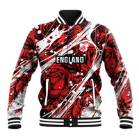 2026 Autumn Rugby Nations England Custom Baseball Jacket Red Rose Majestic Motif