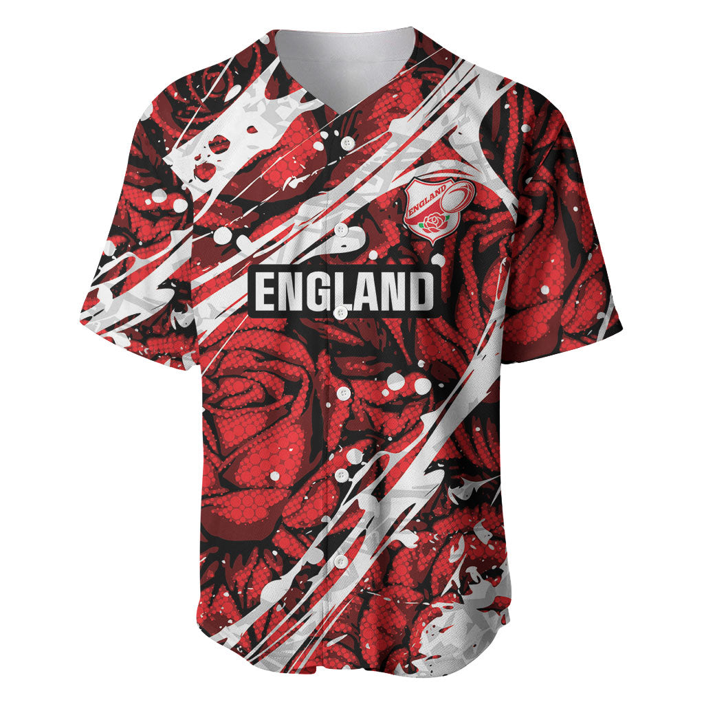 2026 Autumn Rugby Nations England Custom Baseball Jersey Red Rose Majestic Motif