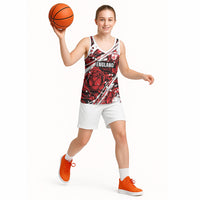 2026 Autumn Rugby Nations England Custom Basketball Jersey Red Rose Majestic Motif