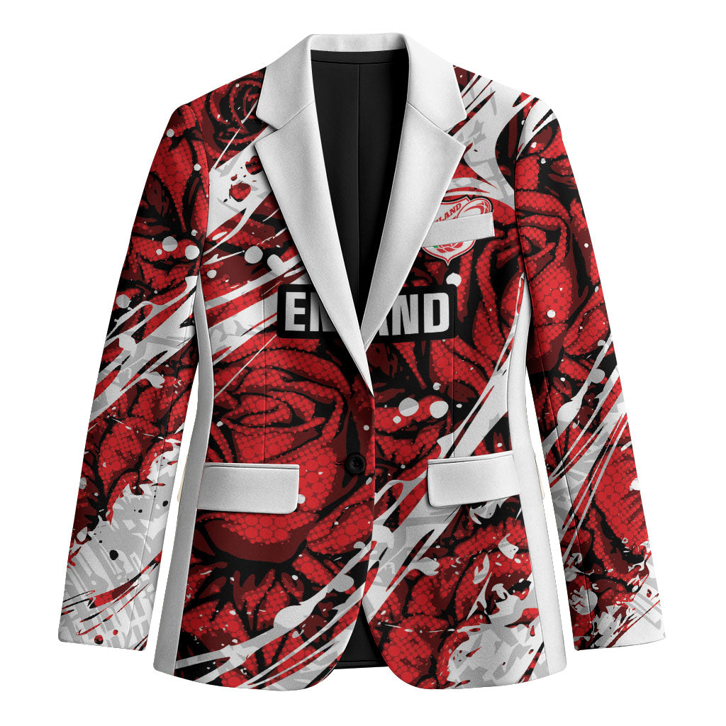 2026 Autumn Rugby Nations England Custom Blazer Red Rose Majestic Motif