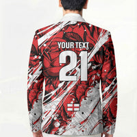2026 Autumn Rugby Nations England Custom Blazer Red Rose Majestic Motif