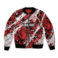 2026 Autumn Rugby Nations England Custom Bomber Jacket Red Rose Majestic Motif
