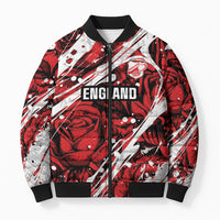 2026 Autumn Rugby Nations England Custom Bomber Puffer Jacket Red Rose Majestic Motif