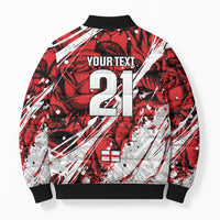 2026 Autumn Rugby Nations England Custom Bomber Puffer Jacket Red Rose Majestic Motif