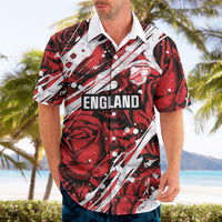 2026 Autumn Rugby Nations England Custom Hawaiian Shirt Red Rose Majestic Motif