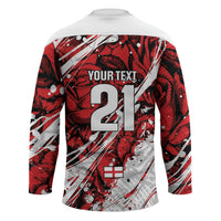 2026 Autumn Rugby Nations England Custom Hockey Jersey Red Rose Majestic Motif