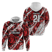 2026 Autumn Rugby Nations England Custom Hoodie Red Rose Majestic Motif