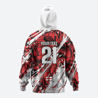 2026 Autumn Rugby Nations England Custom Hoodie Red Rose Majestic Motif