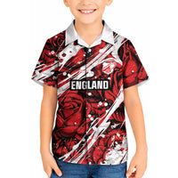 2026 Autumn Rugby Nations England Custom Kid Hawaiian Shirt Red Rose Majestic Motif
