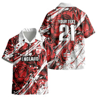 2026 Autumn Rugby Nations England Custom Kid Hawaiian Shirt Red Rose Majestic Motif