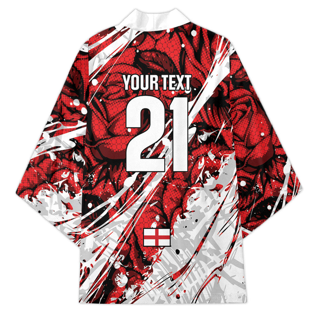 2026 Autumn Rugby Nations England Custom Kimono Red Rose Majestic Motif