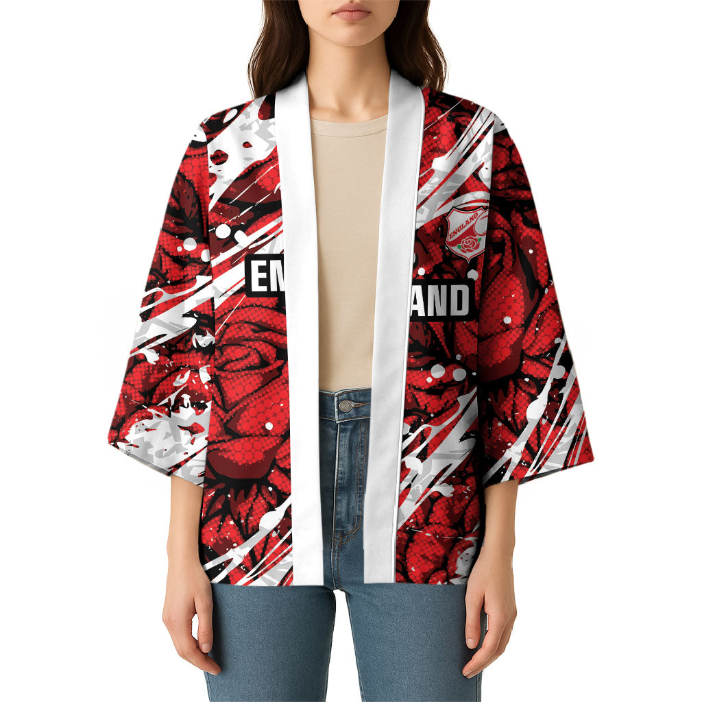 2026 Autumn Rugby Nations England Custom Kimono Red Rose Majestic Motif