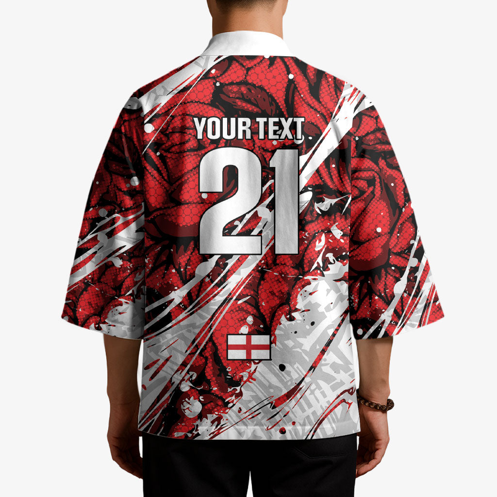 2026 Autumn Rugby Nations England Custom Kimono Red Rose Majestic Motif