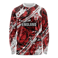 2026 Autumn Rugby Nations England Custom Long Sleeve Shirt Red Rose Majestic Motif