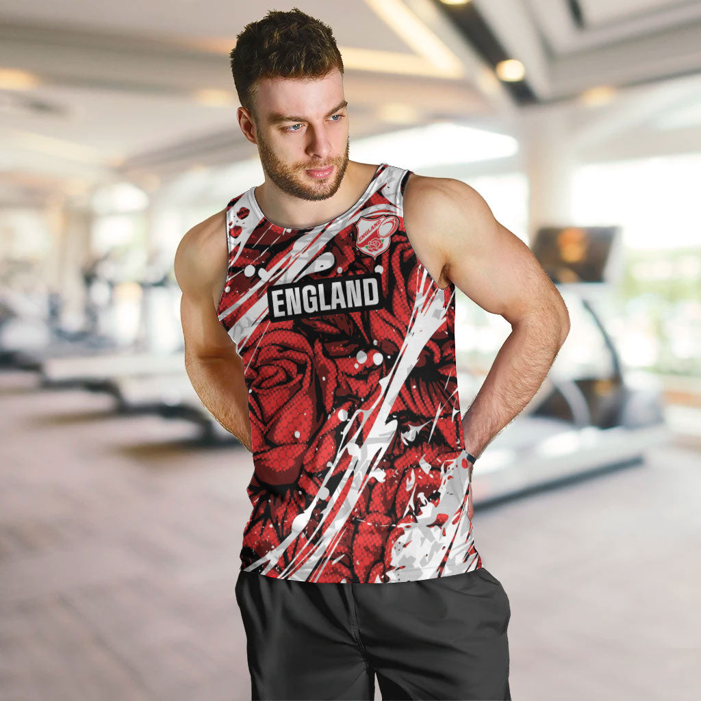 2026 Autumn Rugby Nations England Custom Men Tank Top Red Rose Majestic Motif