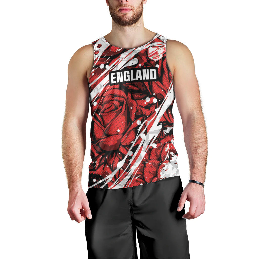 2026 Autumn Rugby Nations England Custom Men Tank Top Red Rose Majestic Motif