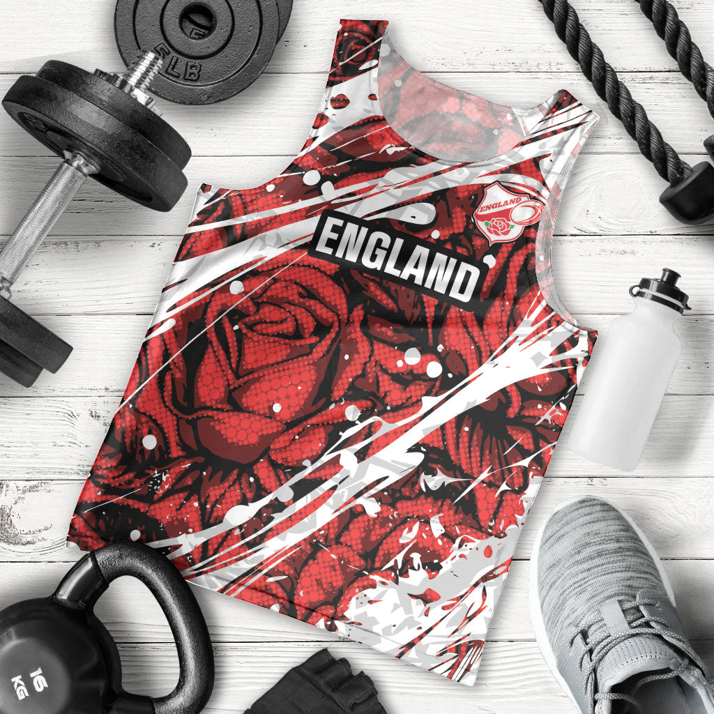 2026 Autumn Rugby Nations England Custom Men Tank Top Red Rose Majestic Motif