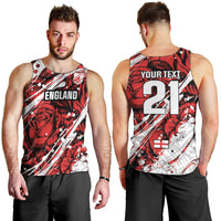 2026 Autumn Rugby Nations England Custom Men Tank Top Red Rose Majestic Motif