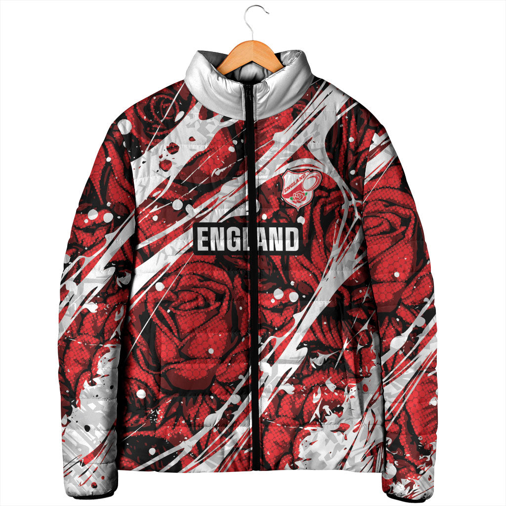 2026 Autumn Rugby Nations England Custom Padded Jacket Red Rose Majestic Motif