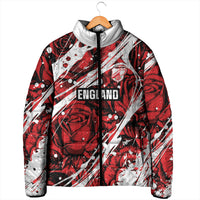 2026 Autumn Rugby Nations England Custom Padded Jacket Red Rose Majestic Motif