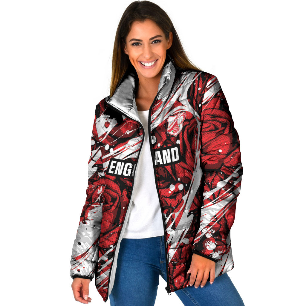 2026 Autumn Rugby Nations England Custom Padded Jacket Red Rose Majestic Motif