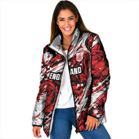 2026 Autumn Rugby Nations England Custom Padded Jacket Red Rose Majestic Motif