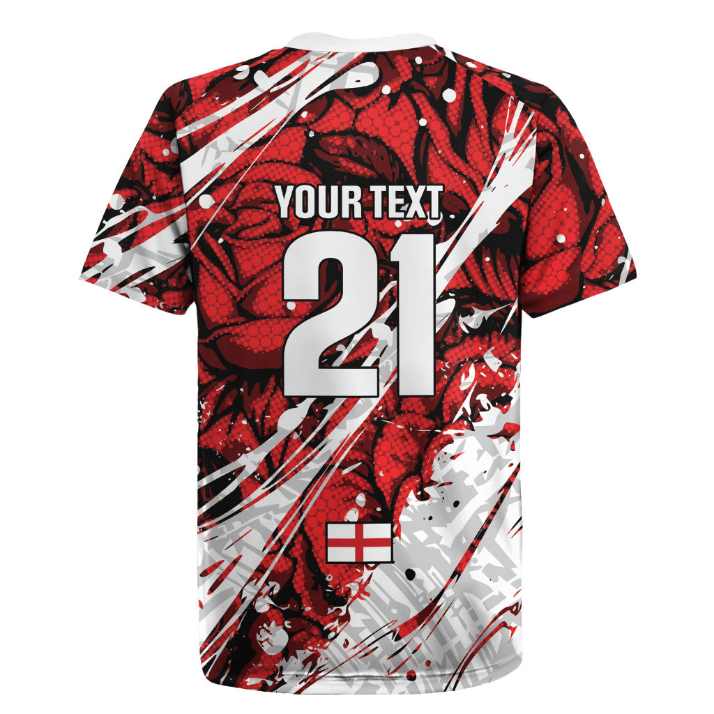 2026 Autumn Rugby Nations England Custom Rugby Jersey Red Rose Majestic Motif