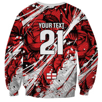 2026 Autumn Rugby Nations England Custom Sweatshirt Red Rose Majestic Motif