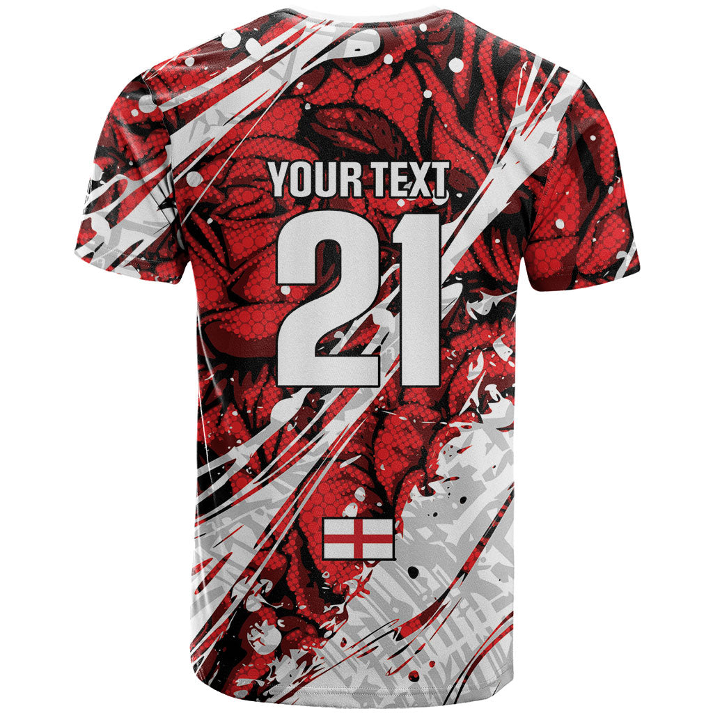 2026 Autumn Rugby Nations England Custom T Shirt Red Rose Majestic Motif