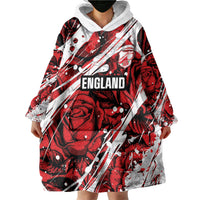 2026 Autumn Rugby Nations England Custom Wearable Blanket Hoodie Red Rose Majestic Motif