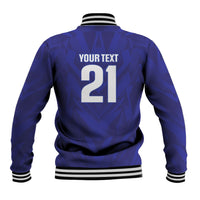 2026 Autumn Rugby Nations France Custom Baseball Jacket Red Blue Stripes Grunge Style