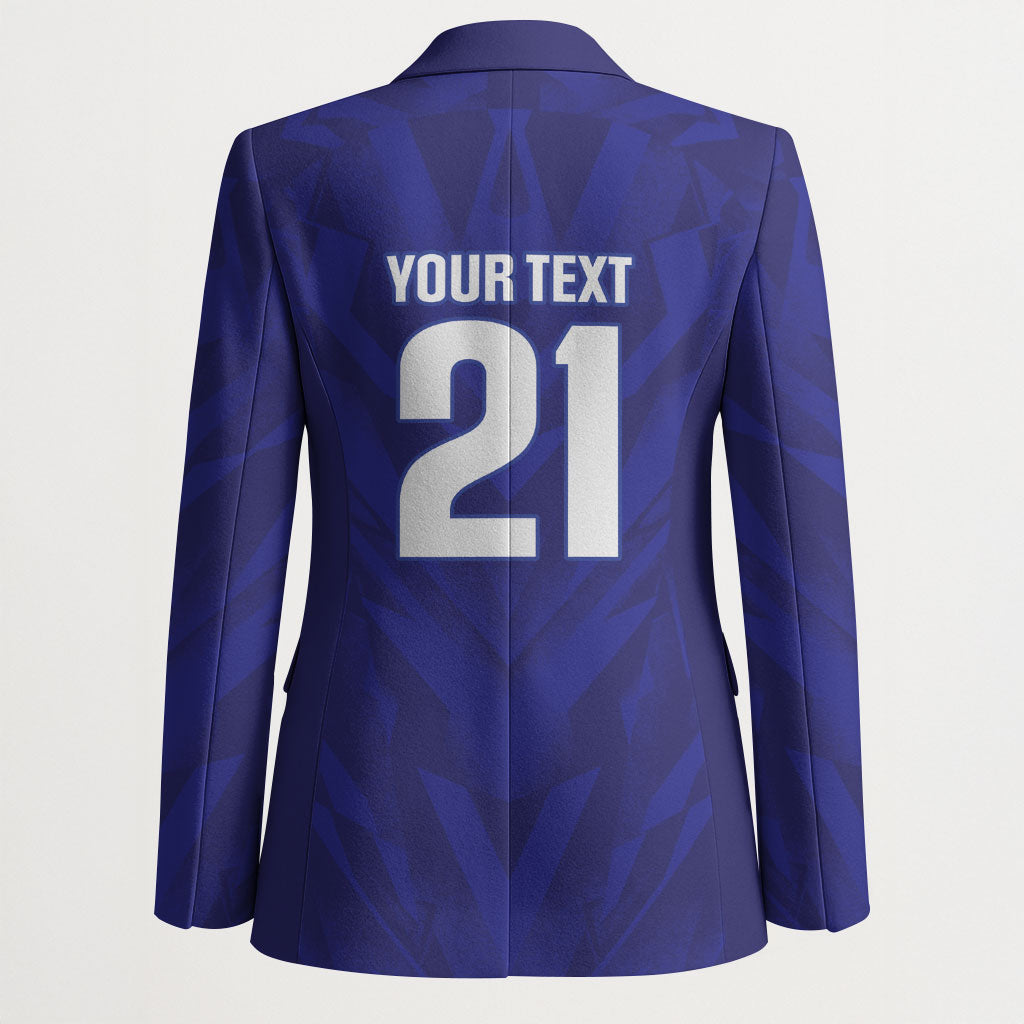 2026 Autumn Rugby Nations France Custom Blazer Red Blue Stripes Grunge Style
