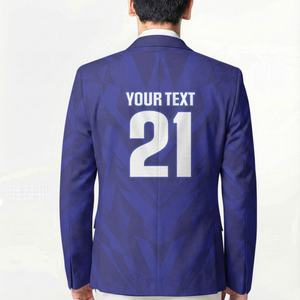 2026 Autumn Rugby Nations France Custom Blazer Red Blue Stripes Grunge Style