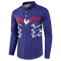 2026 Autumn Rugby Nations France Custom Button Sweatshirt Red Blue Stripes Grunge Style