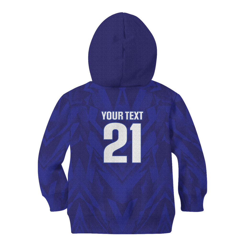 2026 Autumn Rugby Nations France Custom Kid Hoodie Red Blue Stripes Grunge Style