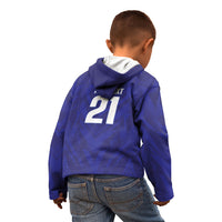 2026 Autumn Rugby Nations France Custom Kid Hoodie Red Blue Stripes Grunge Style